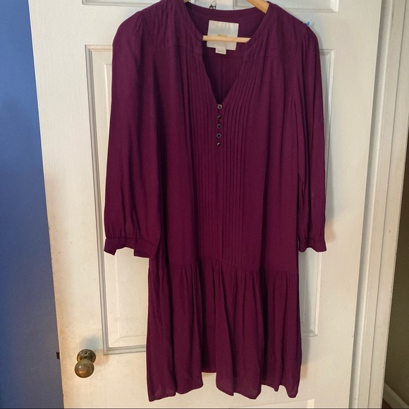 Anthropologie Maeve Plum Dress - Picture 6 of 6